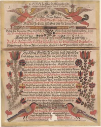 Marriage Greeting for Christian Meyer and Maria Landes, 1784